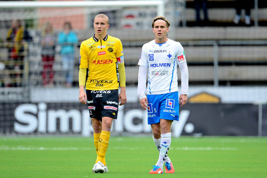 Elfsborgs Sebastian Holmén och Norrköpings Christoffer