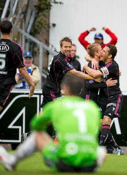 IFK Göteborgs Adam Johansson, Sam Larsson och Tobias