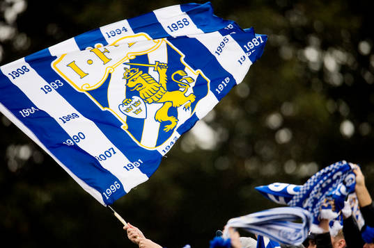 En flagga från IFK Göteborg