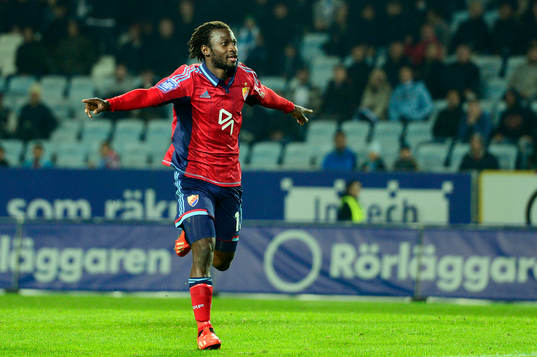 Djurgårdens Amadou Jawo jublar
