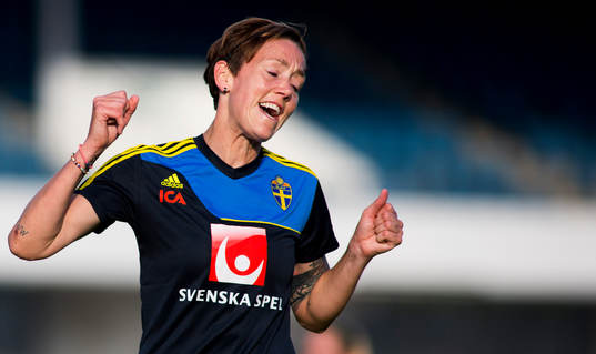 Therese Sjögran jublar