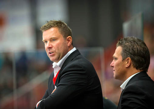 Patrik Ross, tränare och Håkan Åhlund, assisterande