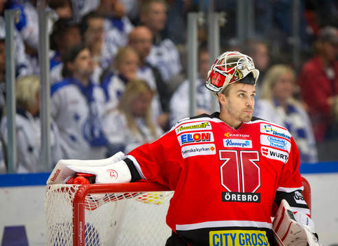 Tim Sandberg, målvakt deppar i SHL mellan Örebro och