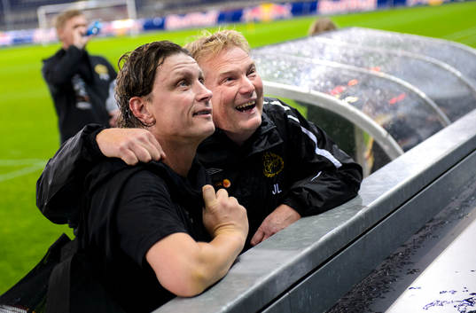 Elfsborgs klubbchef Stefan Andreasson och tränare Jörgen