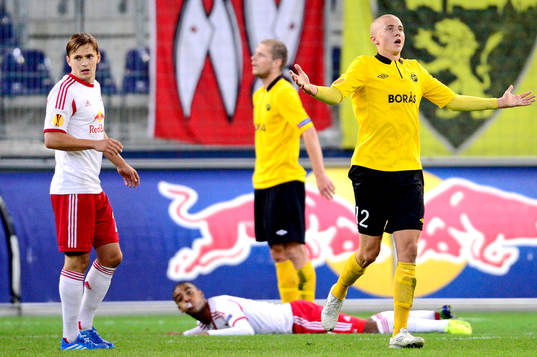 Elfsborgs Sebastian Holmén reagerar