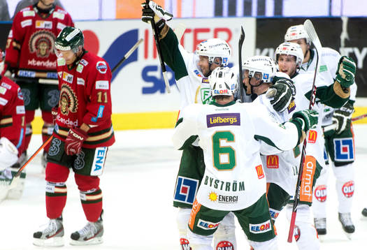 Färjestads Rickard Wallin jublar