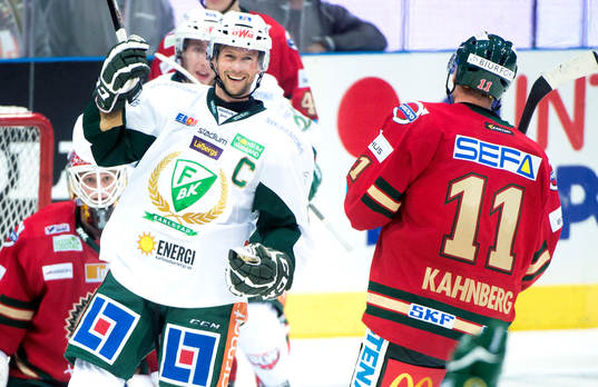 Färjestads Rickard Wallin jublar