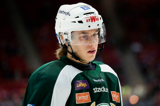 Färjestads Joakim Nygård innan ishockeymatchen i SHL