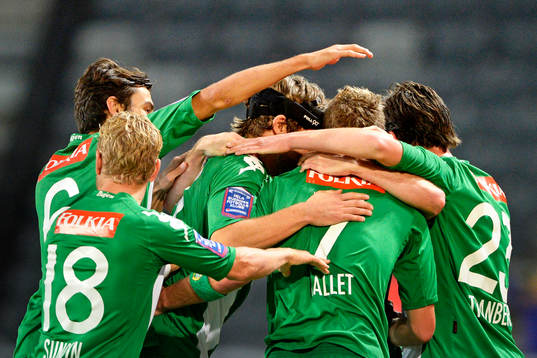 Hammarbyspelarna jublar