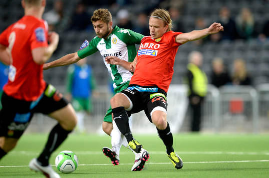 Hammarbys Christophe Lallet och GAIS Jesper Floren