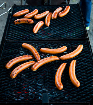 Korv på grillen