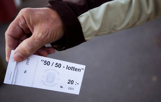 Försäljning av 50 / 50 lotten
