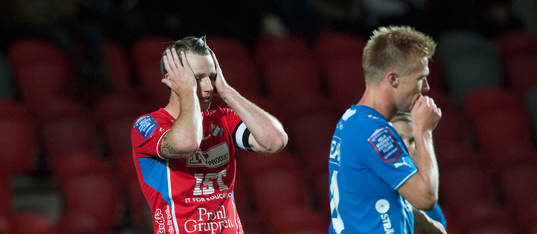 En av många missade målchanser, Johan Persson, Öster, i