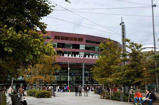 Malmö Arena innan ishockeymatchen i hockeyallsvenskan