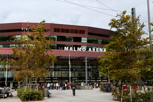 Malmö Arena innan ishockeymatchen i hockeyallsvenskan