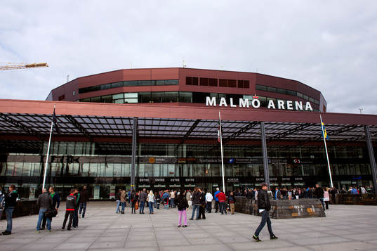Malmö Arena innan ishockeymatchen i hockeyallsvenskan