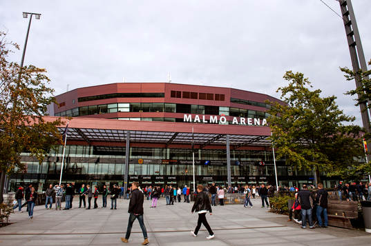 Malmö Arena innan ishockeymatchen i hockeyallsvenskan