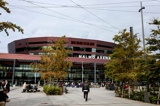 Malmö Arena innan ishockeymatchen i hockeyallsvenskan