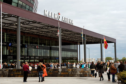 Malmö Arena innan ishockeymatchen i hockeyallsvenskan