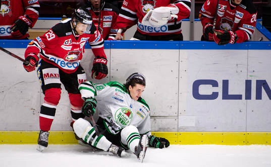 Malmö Redhawks Tomas Kollar och Rögles Dennis Everberg