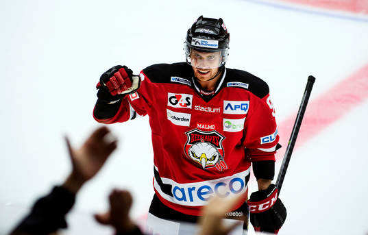 Malmö Redhawks Mattias Persson jublar