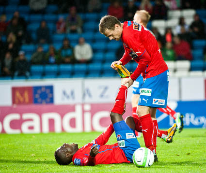 Helsingborgs David Accam och Arnor Smarason