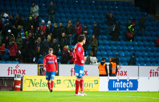 Helsingborgs Arnor Smarason deppar