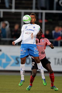 Norrköpings Isaac Kiese Thelin i fotbollsmatchen mellan