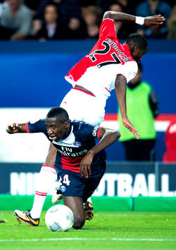 Monacos Geoffrey Kondogbia och PSGs Blaise Matuidi