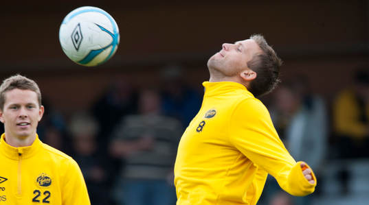 Anders Svensson, Elfsborg, värmde upp med reserverna