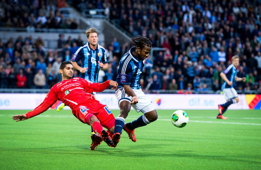 Åtvidabergs Imad Zatara och Djurgårdens Amadou Jawo