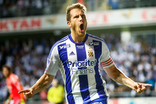 IFK Göteborgs Tobias Hysén jublar