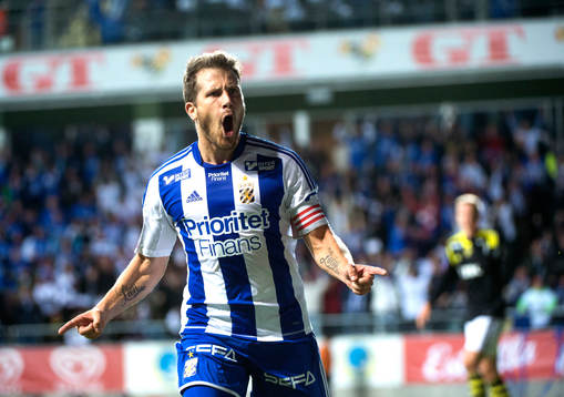 IFK Göteborgs Tobias Hysén jublar