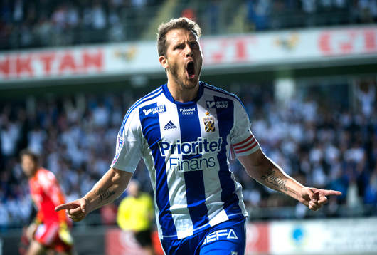 IFK Göteborgs Tobias Hysén jublar