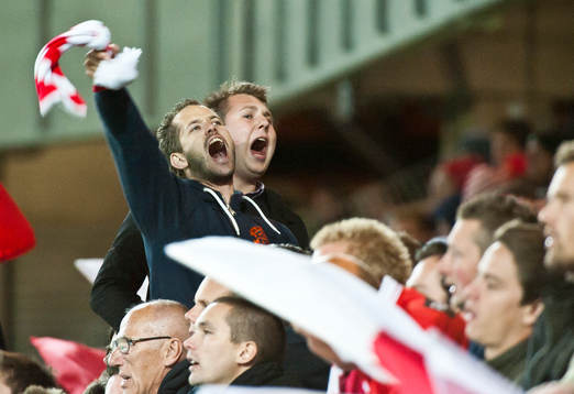 s supportrar, åskådare jublar