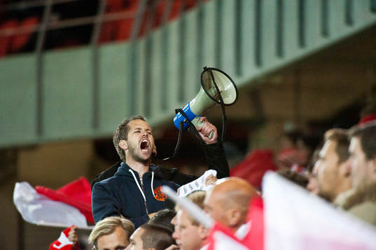 s supportrar, åskådare jublar
