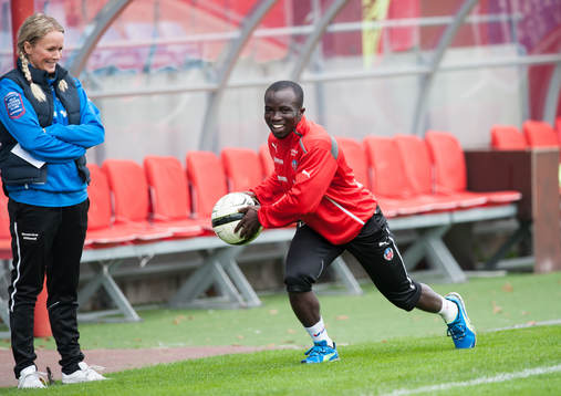 Emmanuel Boateng, Helsingborg, tränar rehab