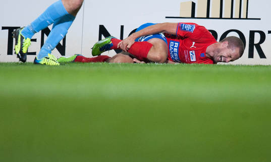 Christoffer Andersson, Helsingborg, fick utgå skadad  i