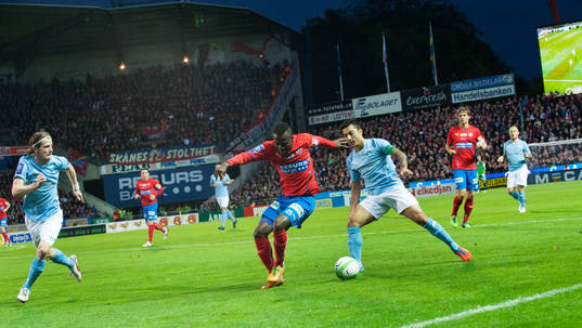 David Accam, Helsingborg och Jiloan Hamad, Malmö i