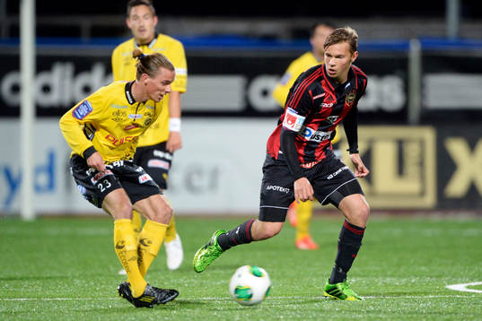 Elfsborgs Niklas Hult och Brommapojkarnas Jesper Karlström