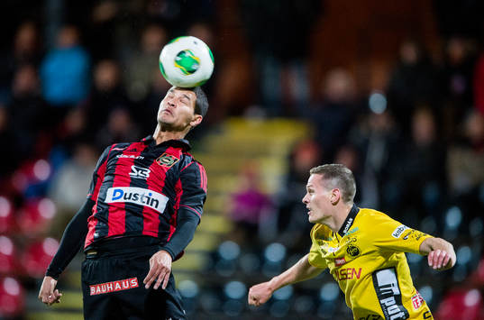 Brommapojkarnas Mauricio Albornoz och Elfsborgs Jon Jönsson