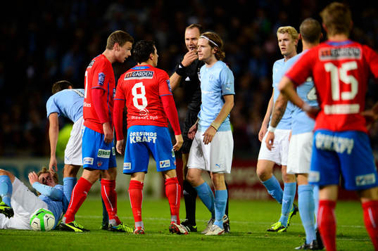 Malmös Erik Friberg, och Helsingborgs Ardian Gashiär