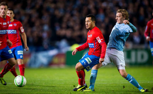 Helsingborgs Rachid Bouaouzan och Malmös Emil Forsberg