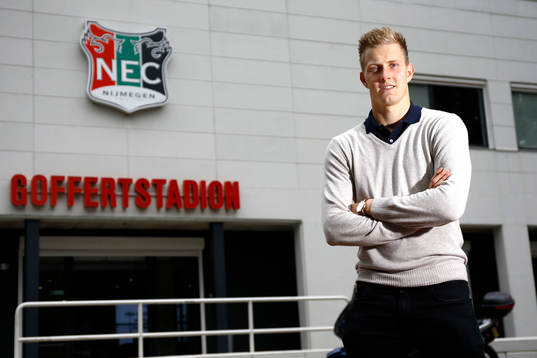 NIJMEGEN - NEC keeper Kalle Johnson ,  Voetbal Ere Divisie