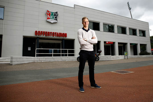 NIJMEGEN - NEC keeper Kalle Johnson ,  Voetbal Ere Divisie