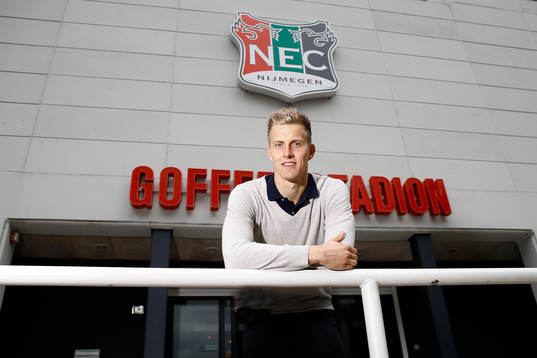 NIJMEGEN - NEC keeper Kalle Johnson ,  Voetbal Ere Divisie