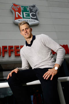 NIJMEGEN - NEC keeper Kalle Johnson ,  Voetbal Ere Divisie