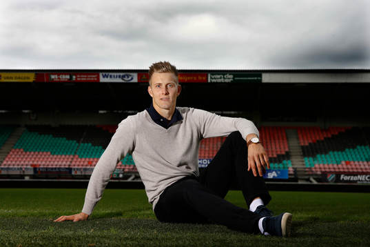 NIJMEGEN - NEC keeper Kalle Johnson ,  Voetbal Ere Divisie
