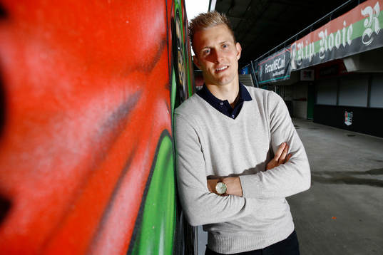 NIJMEGEN - NEC keeper Kalle Johnson ,  Voetbal Ere Divisie