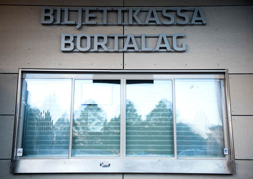 Biljettkassa innan fotbollsmatchen i Allsvenskan mellan IFK